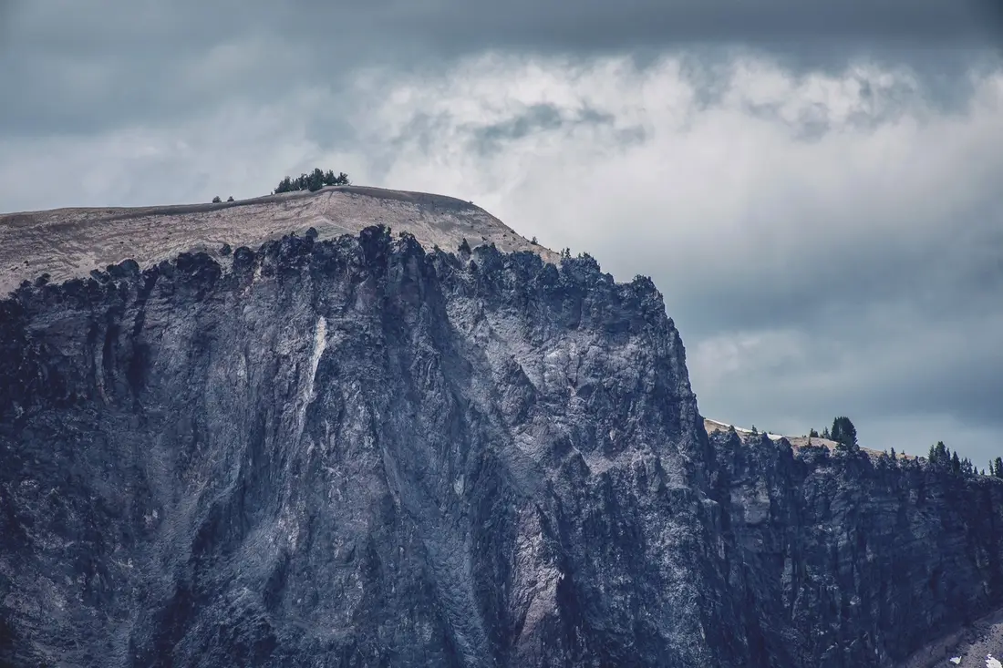 Snow-capped mountain peak